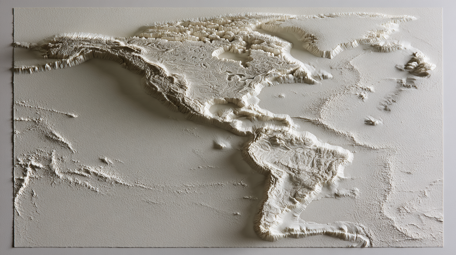 Sculptural plate of the Americas